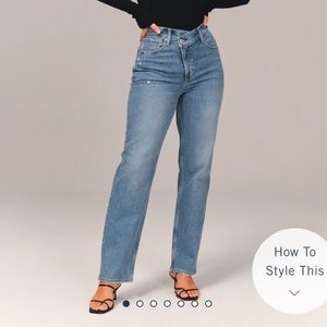 Abercrombie 90s ultra highrise jeans, 6 short